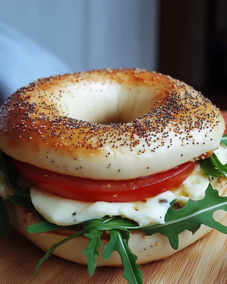 Bagel mit Tomate und Mozzarella