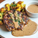 Blumenkohlsteak mit Pfefferrahmsauce