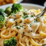 Cremige Hähnchen-Brokkoli-Alfredo Pasta