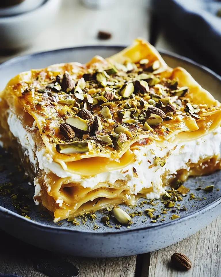 Cremige Kürbislasagne mit Ricotta und Pistazien