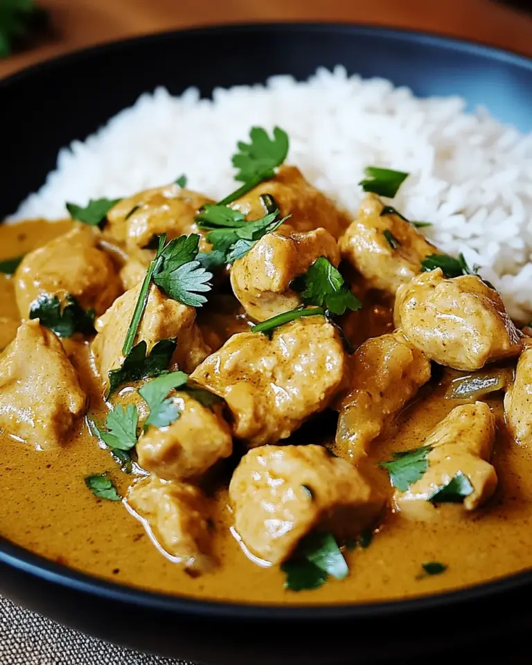 Curry-Geschnetzeltes mit Reis
