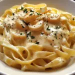 Fettuccine Alfredo mit Garnelen
