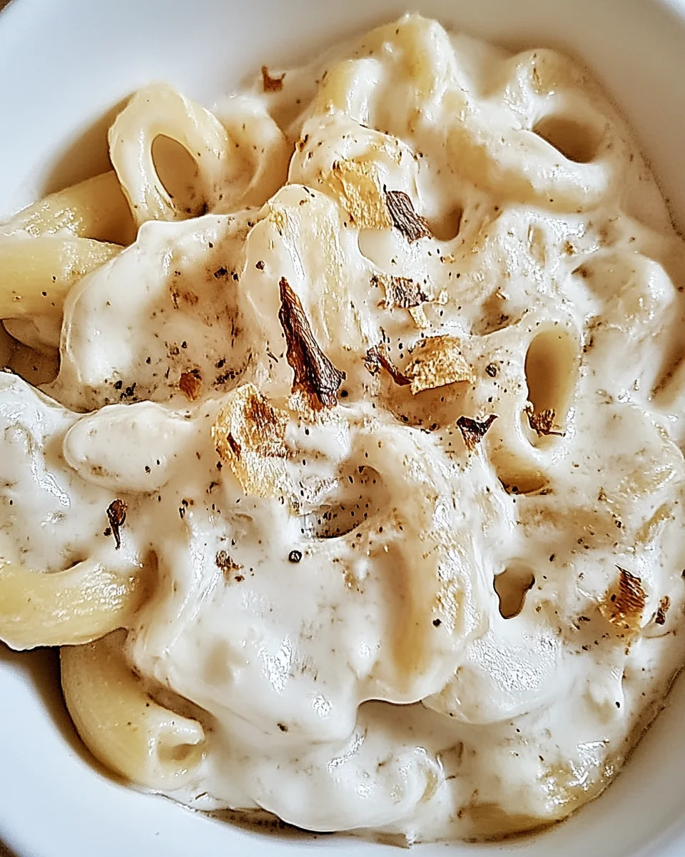 Französische Zwiebelmakkaroni mit Käse