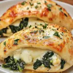 Gefüllte Hähnchenbrust mit Frischkäse und Spinat