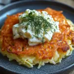 Großer Rösti mit Frischkäse und Lachs