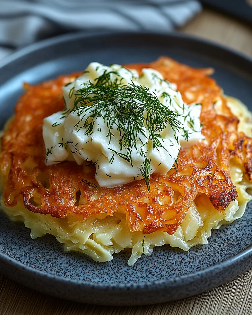 Großer Rösti mit Frischkäse und Lachs