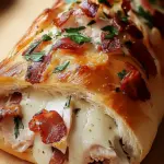 Hähnchen-Puten-Puten-Speck-Ranch-Stromboli