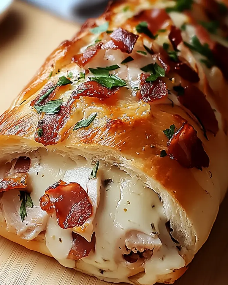 Hähnchen-Puten-Puten-Speck-Ranch-Stromboli