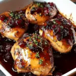 Hähnchen mit Preiselbeer-Balsamico-Glasur