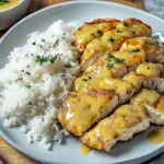 Honig Senf Hähnchen mit Reis