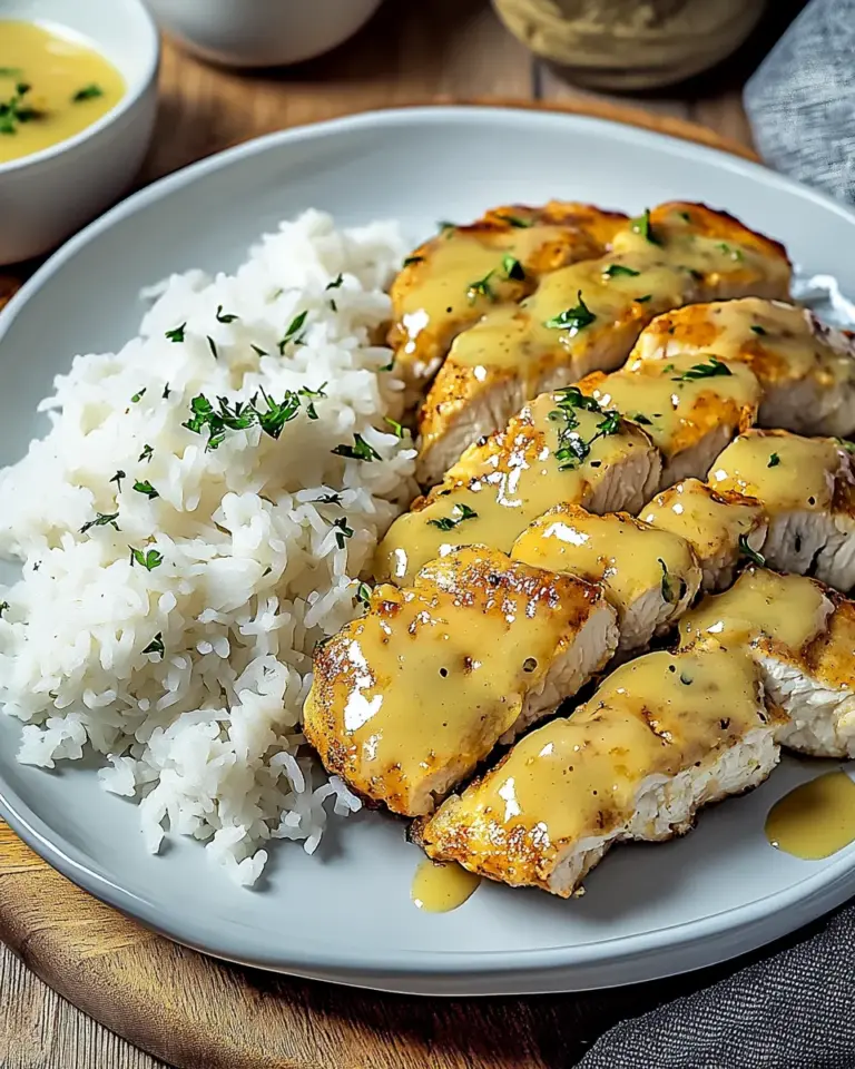 Honig Senf Hähnchen mit Reis