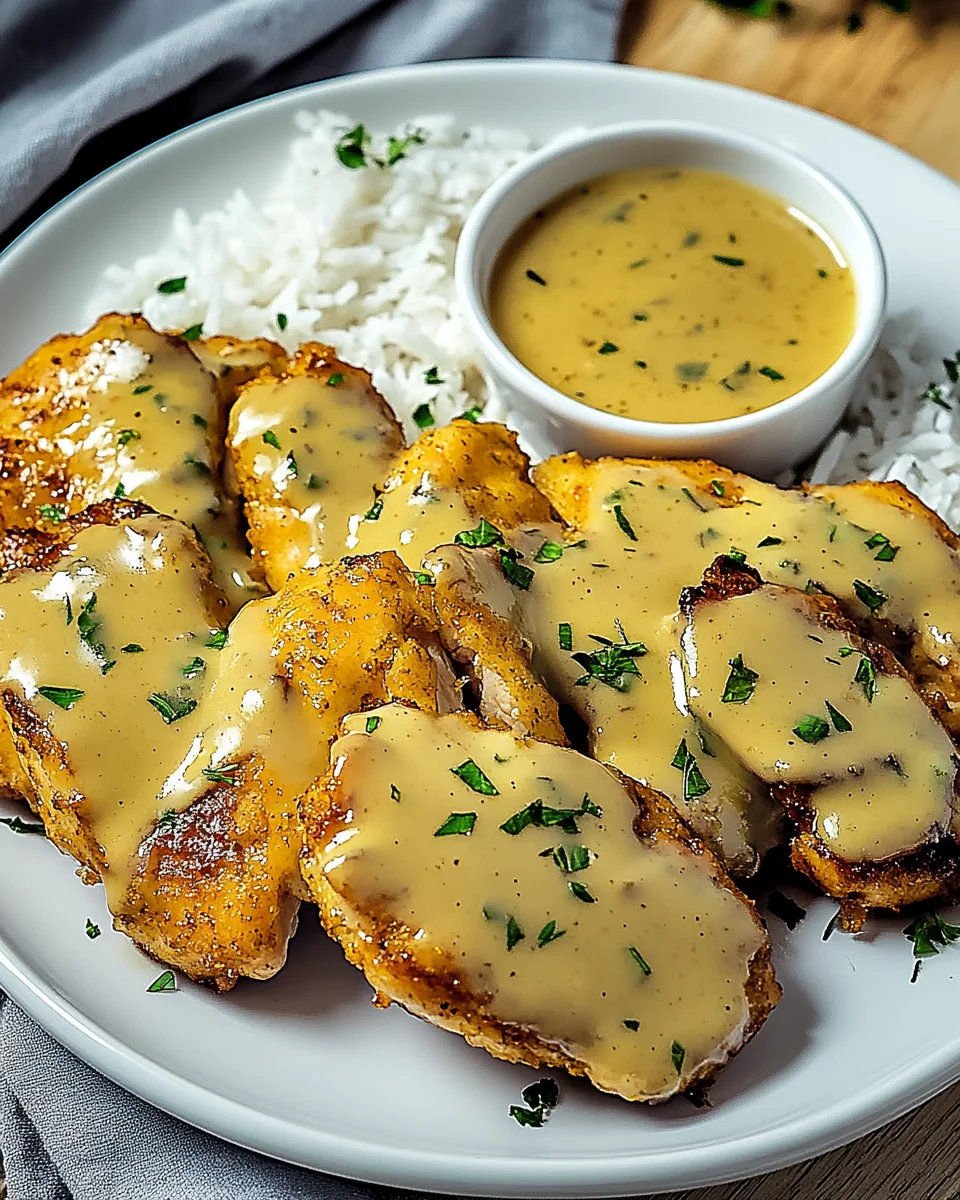 Honig Senf Hähnchen mit Reis