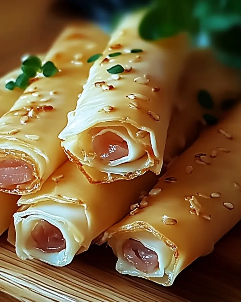 Knusprige Blätterteig-HähnchenHähnchenschinken-Käse
