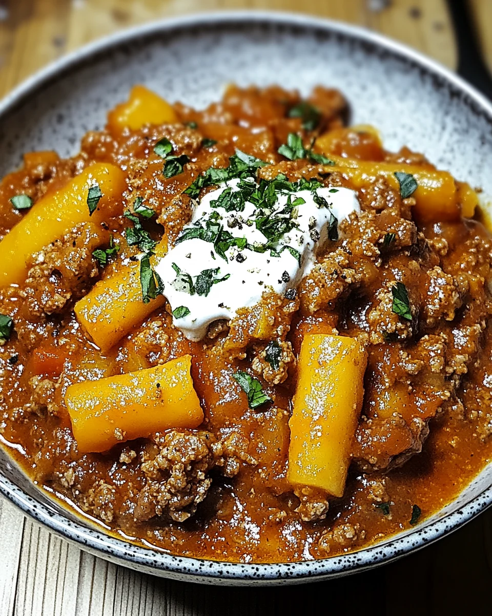 Kürbis-Rindfleisch-Bolognese