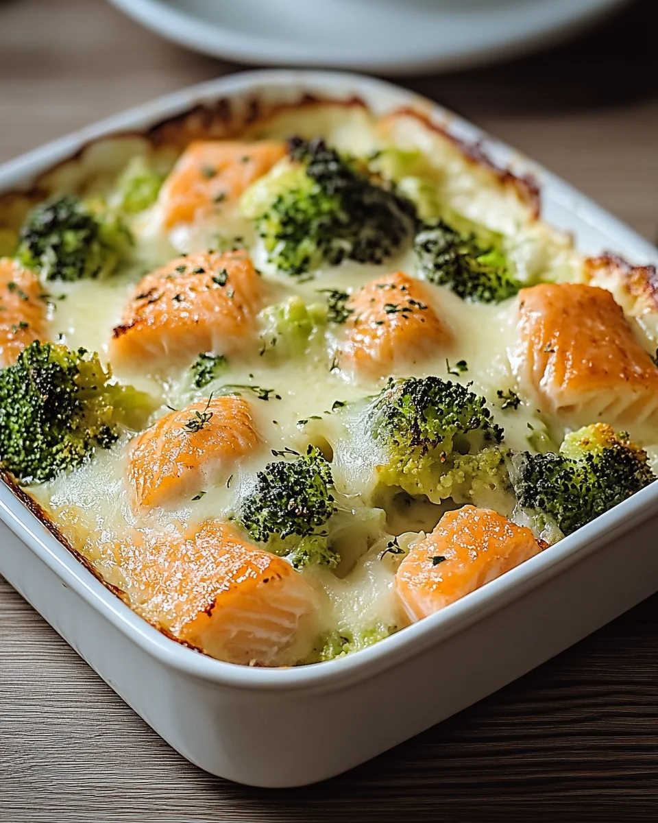 Lachs-Brokkoli-Gratin