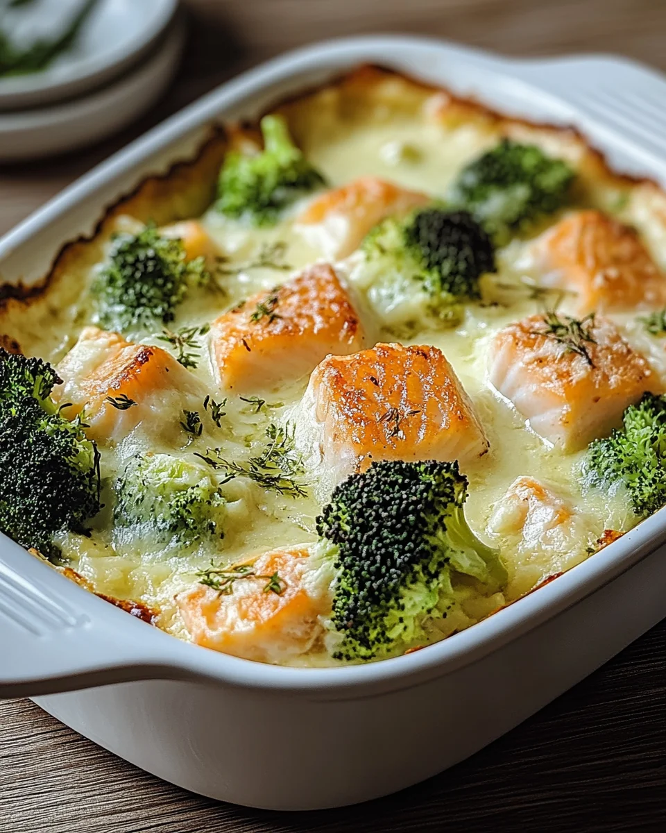 Lachs-Brokkoli-Gratin