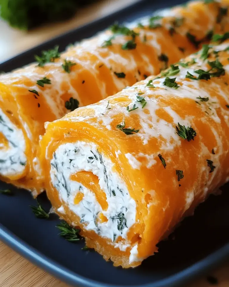 Möhrenrolle mit Frischkäse