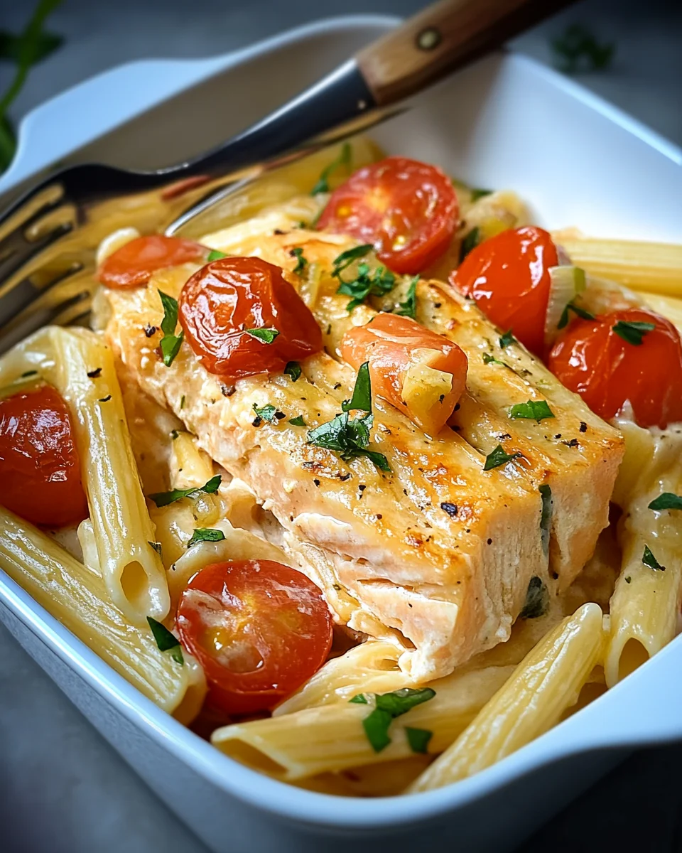 Ofen-Lachs-Pasta
