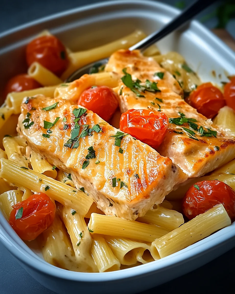 Ofen-Lachs-Pasta