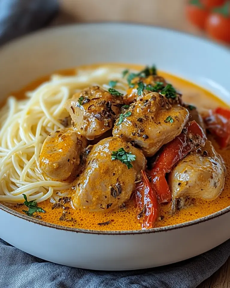 Paprika-Sahne-Hähnchen