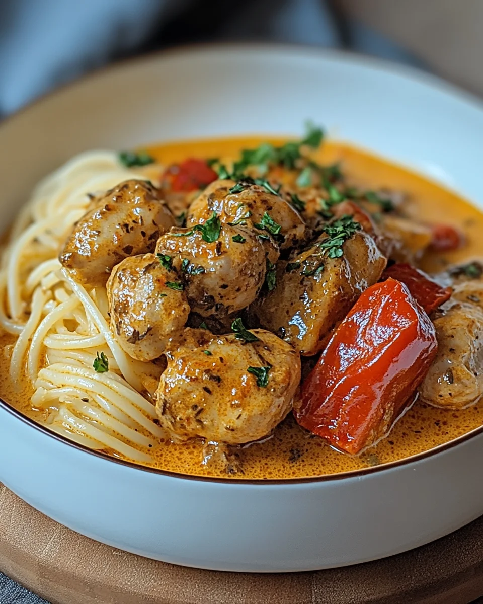 Paprika-Sahne-Hähnchen