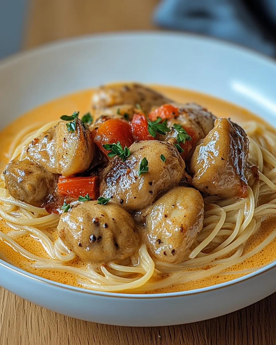 Paprika-Sahne-Hähnchen