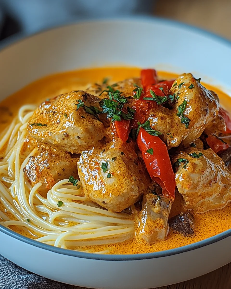 Paprika-Sahne-Hähnchen