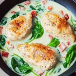 Parmesan-Hähnchen mit Spinat