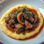 Pilzragout auf Parmesan-Polenta