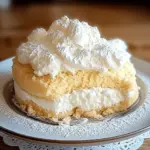 Quark-Schneekuchen mit Vanillepudding