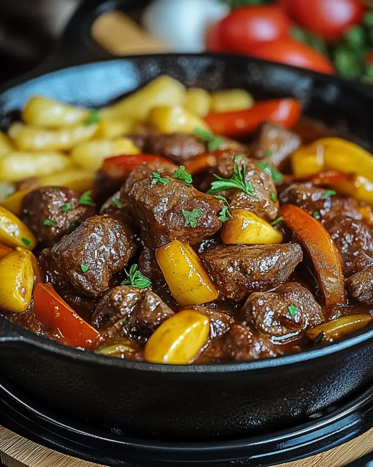 Schaschlik-Topf aus dem Ofen