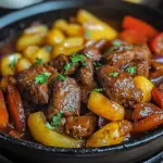 Schaschlik-Topf aus dem Ofen