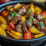 Schaschlik-Topf aus dem Ofen