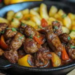 Schaschlik-Topf aus dem Ofen