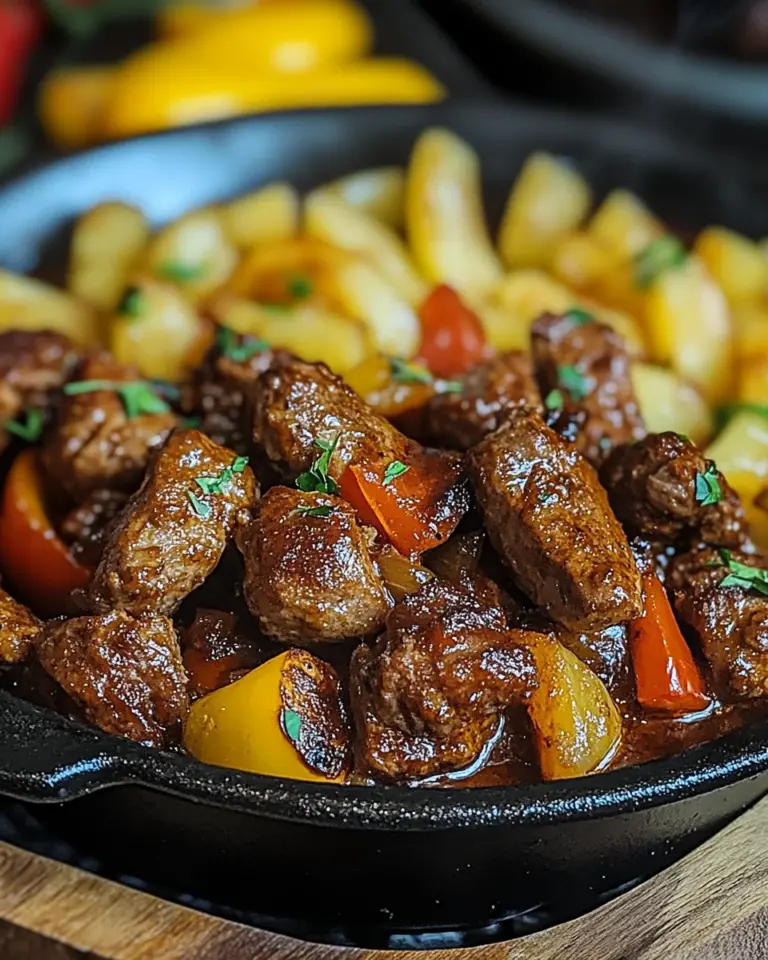 Schaschlik-Topf aus dem Ofen