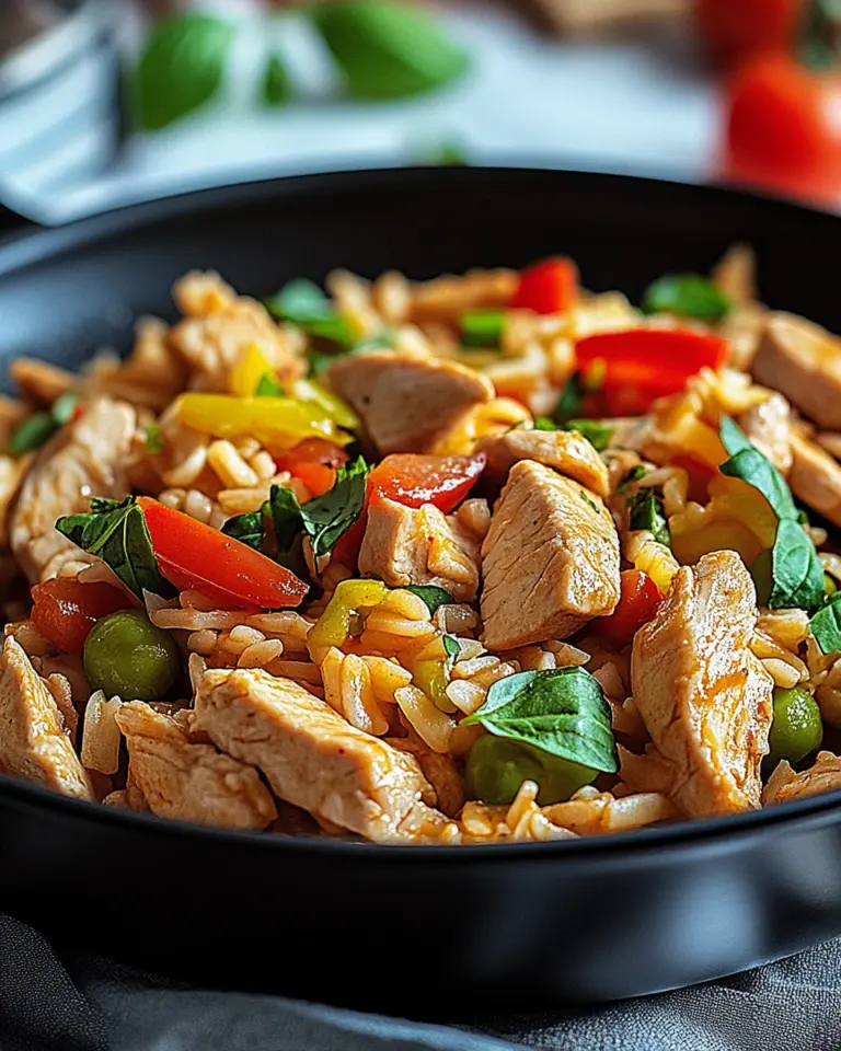 Schnelle Reispfanne mit Hühnchen