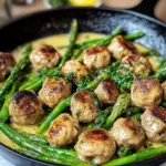 Spargelpfanne mit Frikadellen