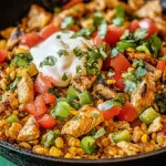 Taco-Pfanne mit Huhn und Reis