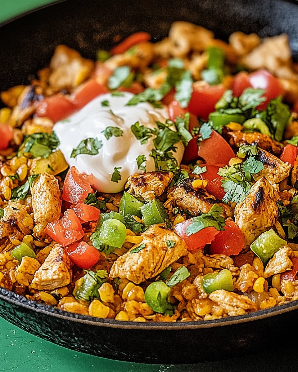 Taco-Pfanne mit Huhn und Reis