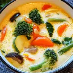 Thai-Kokos-Suppe mit Gemüse