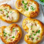 Überbackene Brezeln mit HähnchenHähnchenHähnchenHähnchenschinken & Käse