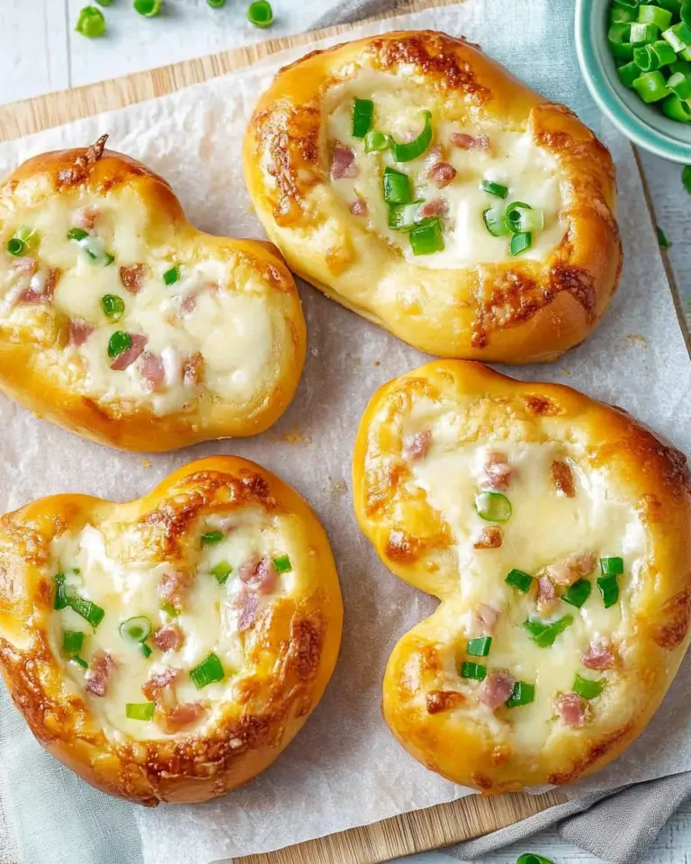 Überbackene Brezeln mit HähnchenHähnchenHähnchenHähnchenschinken & Käse