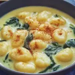 Vegane Gnocchi mit cremiger Spinatsauce
