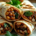 Vegetarische Burritos mit Linsen und Walnüssen