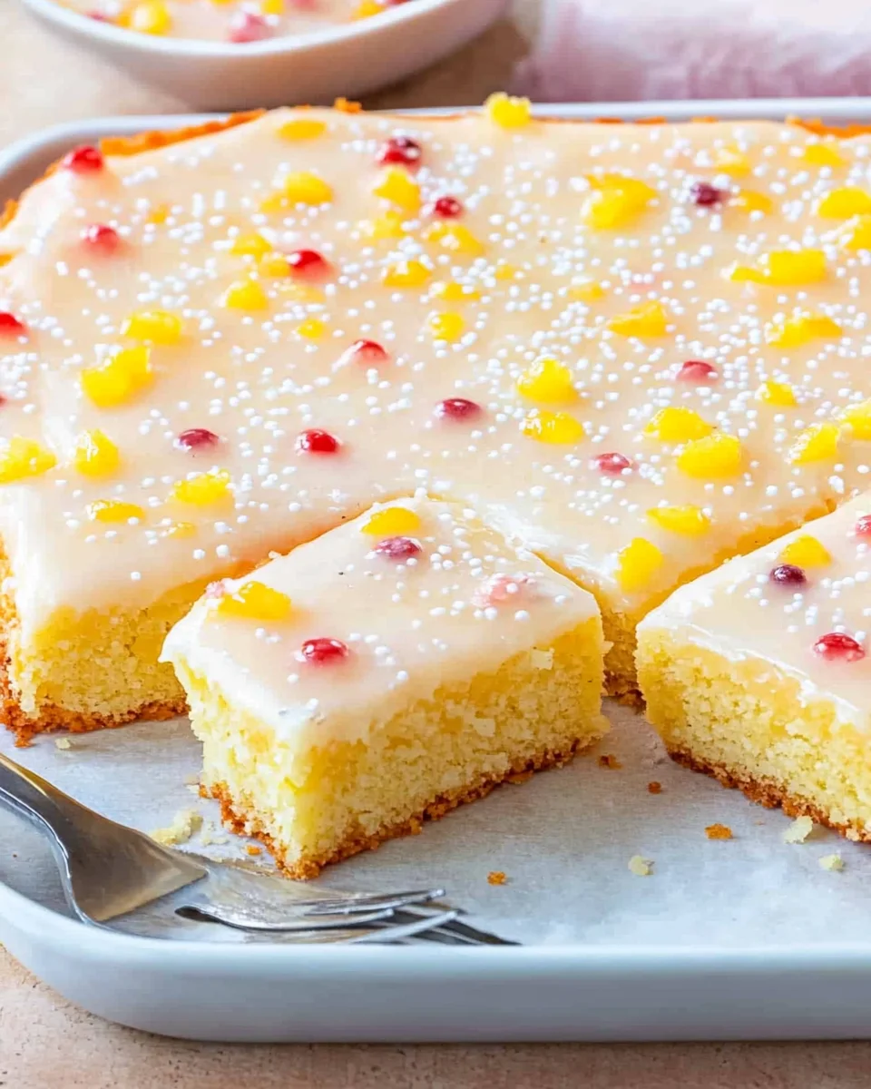 Zitronenkuchen vom Blech - saftig & einfach