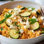 Zucchini-Reis-Pfanne mit Feta