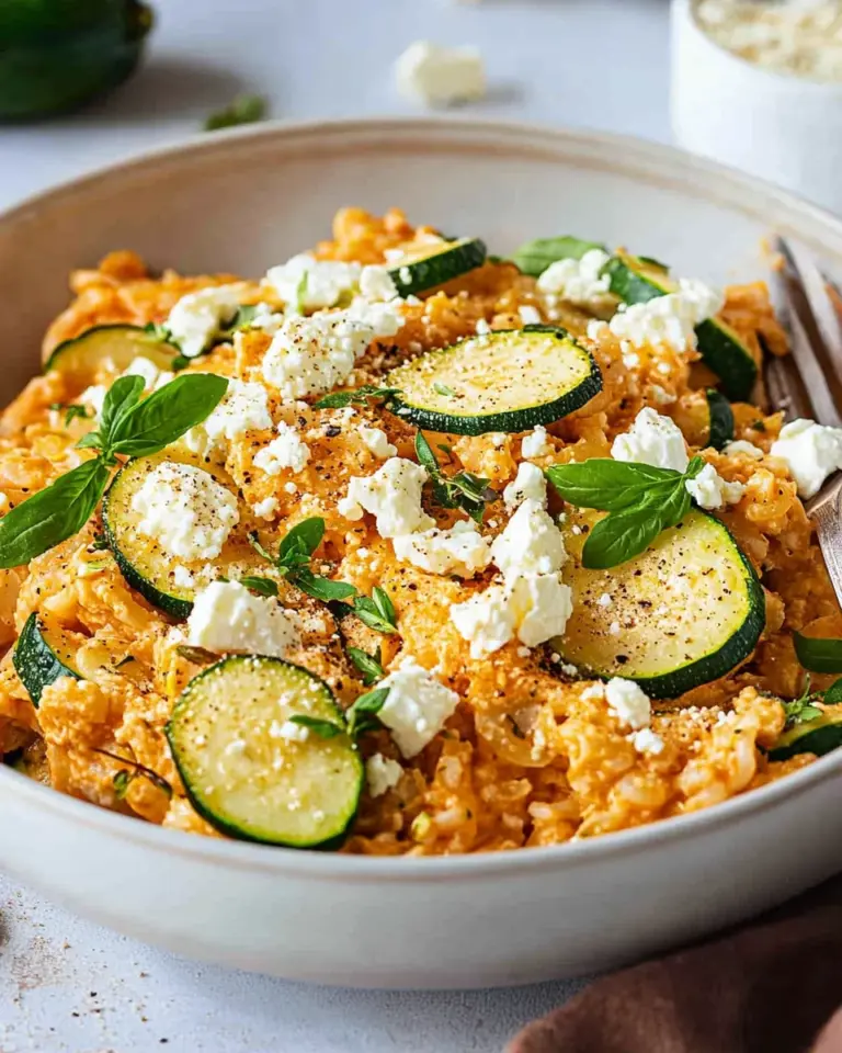 Zucchini-Reis-Pfanne mit Feta