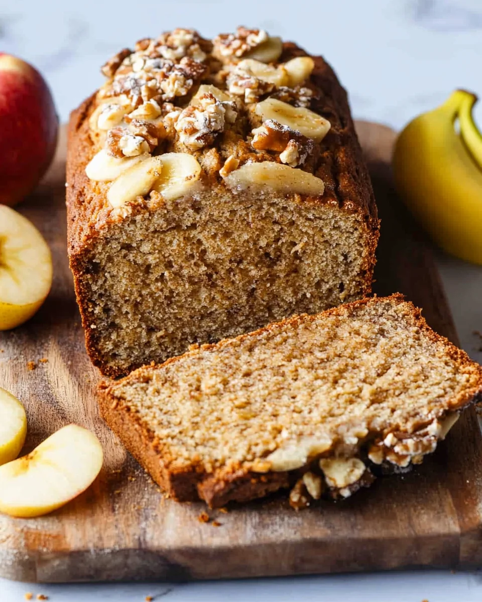 Bananenbrot mit Apfel
