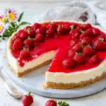Erdbeerkuchen mit Vanillepudding ohne Backen - ganz einfach