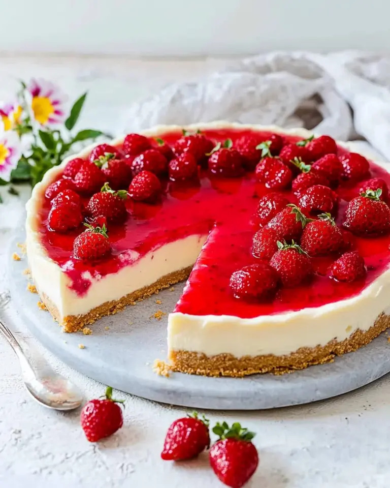 Erdbeerkuchen mit Vanillepudding ohne Backen - ganz einfach